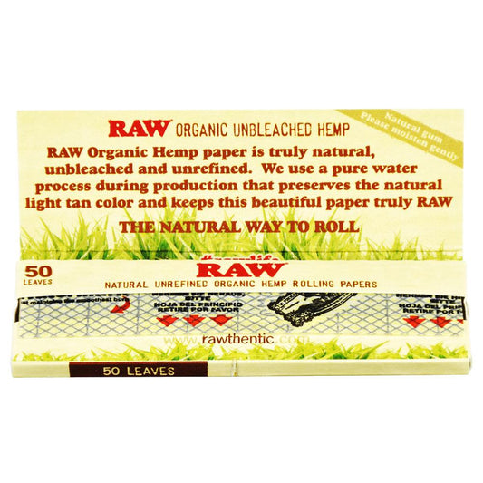 Raw Organic Hemp Rolling Papers - Discreet Smoker