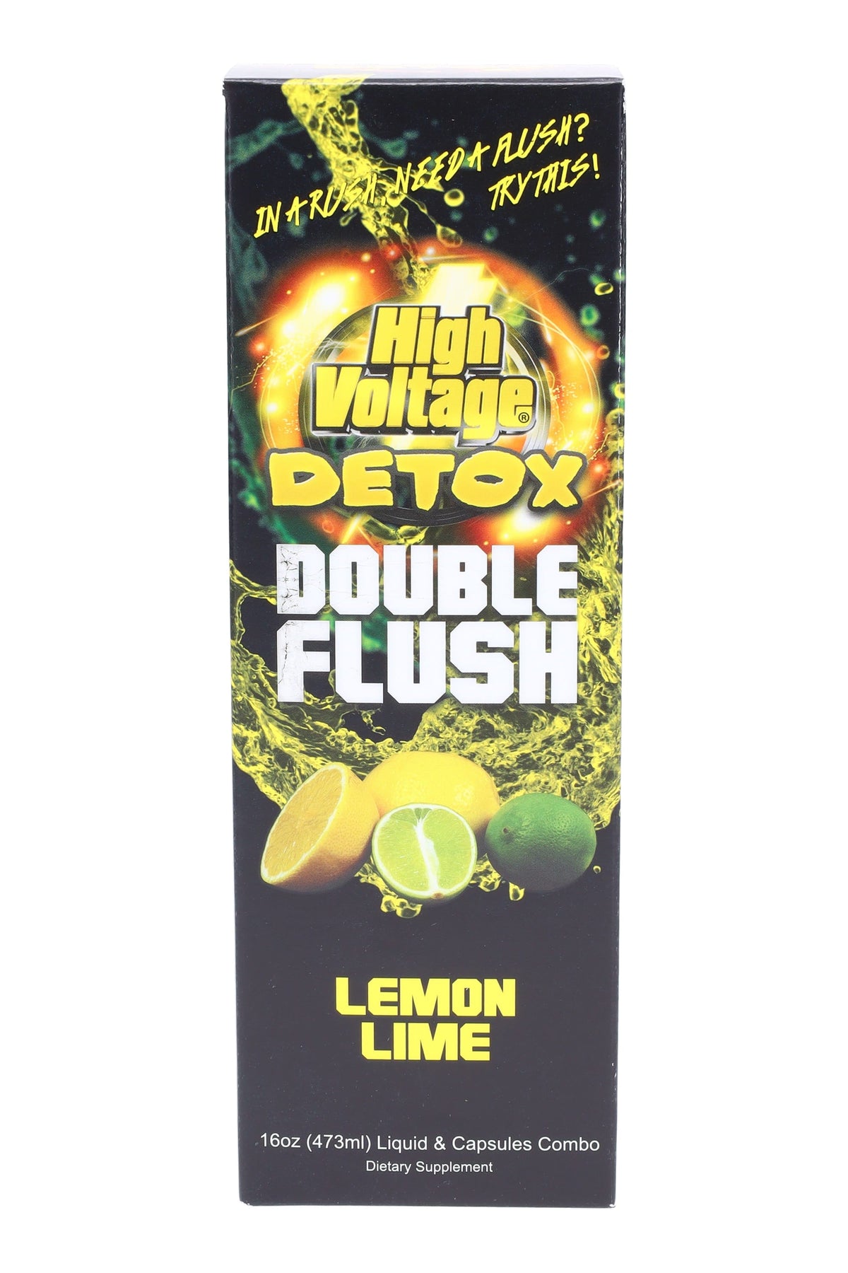 High Voltage Double Flush Detox – 16 oz Drink + Capsules – Choose Flavor