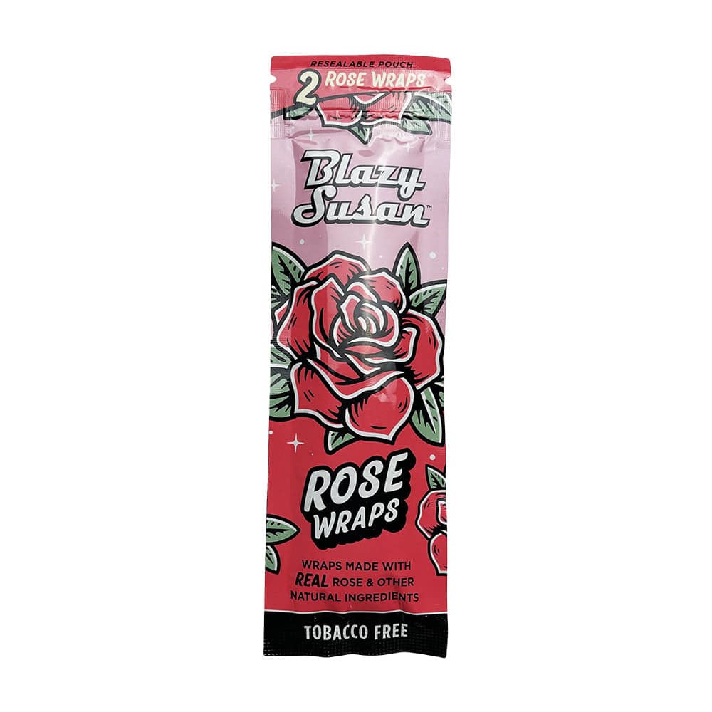 Blazy Susan Rose Wraps - 2pk 25pcs - Discreet Smoker