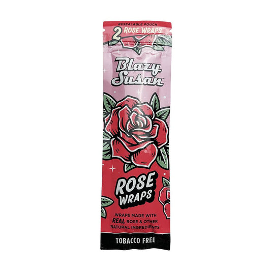 Blazy Susan Rose Wraps - 2pk 25pcs - Discreet Smoker