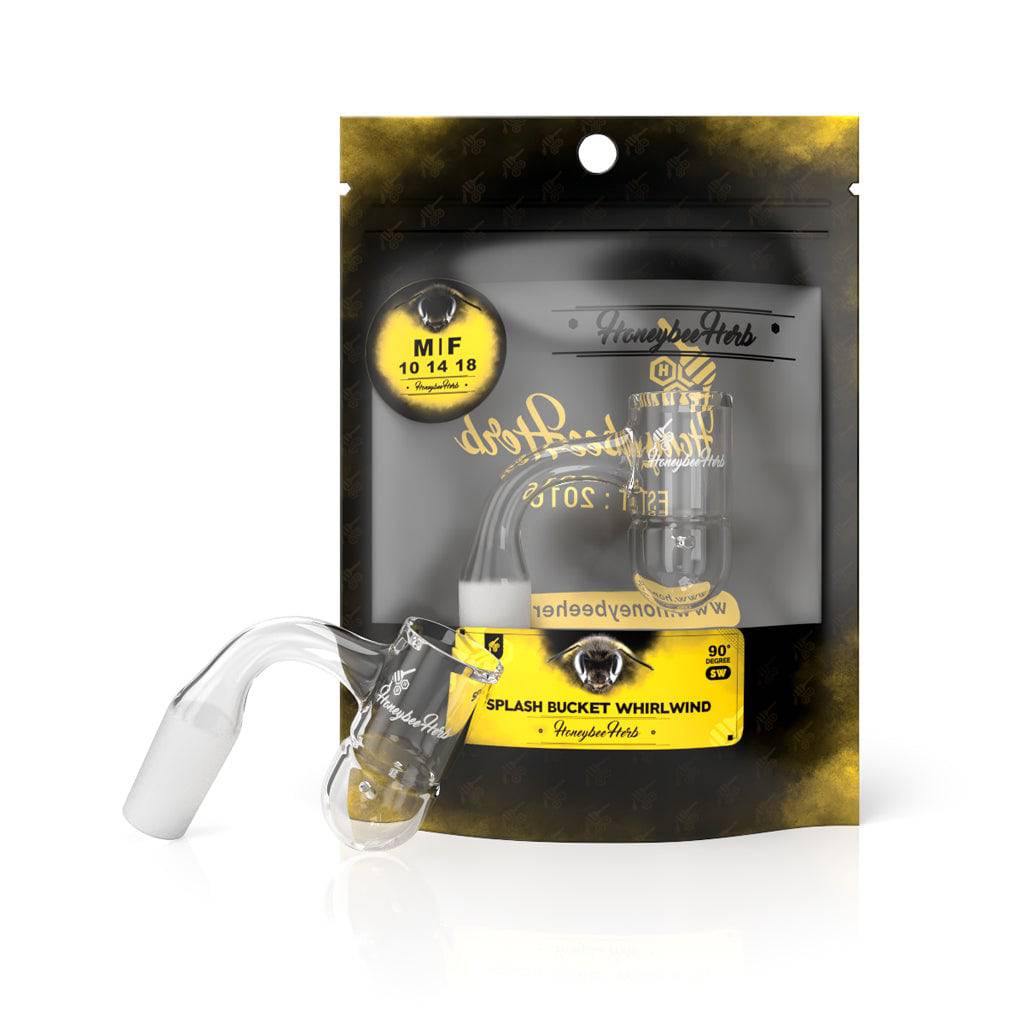 SPLASH BUCKET WHIRLWIND QUARTZ BANGER  - 90° DEGREE | BL - Discreet Smoker
