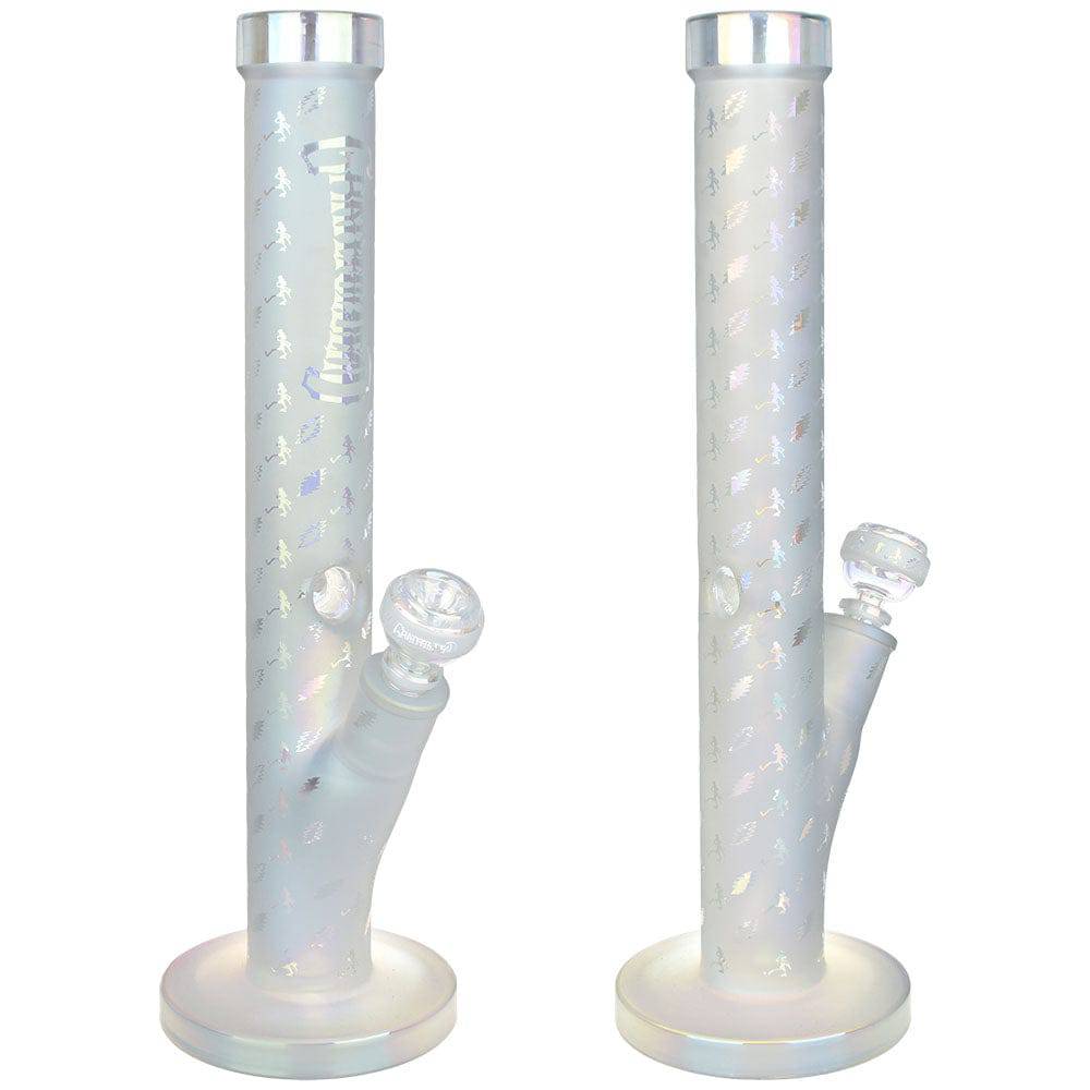 Grateful Dead x Pulsar Bolts And Skellies Straight Tube Water Pipe-15.5"/14mm F - Discreet Smoker