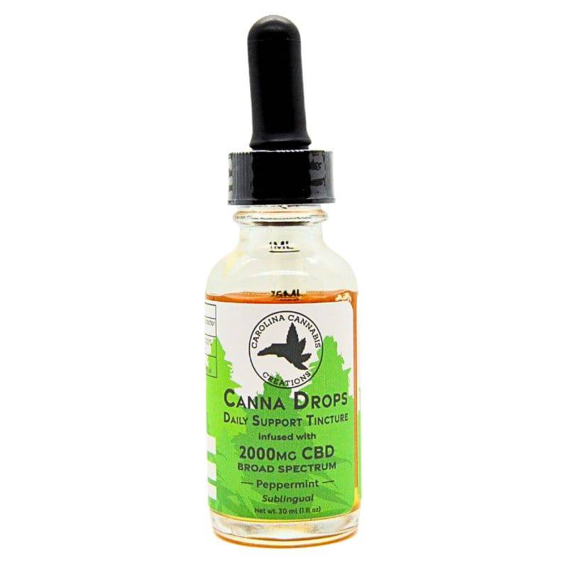 Canna Drops Broad Spectrum 2000mg CBD - Peppermint - Discreet Smoker