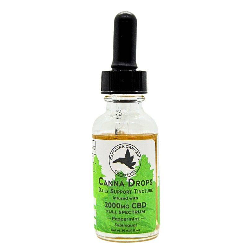 Canna Drops Full Spectrum 2000mg CBD Peppermint - Discreet Smoker
