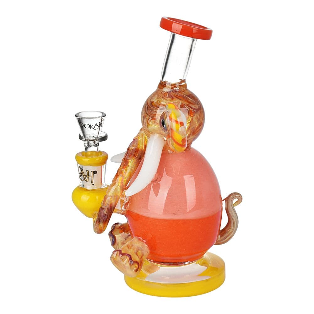 Lookah Glass Elephant Water Pipe - 8" / 14mm F / Colors Vary