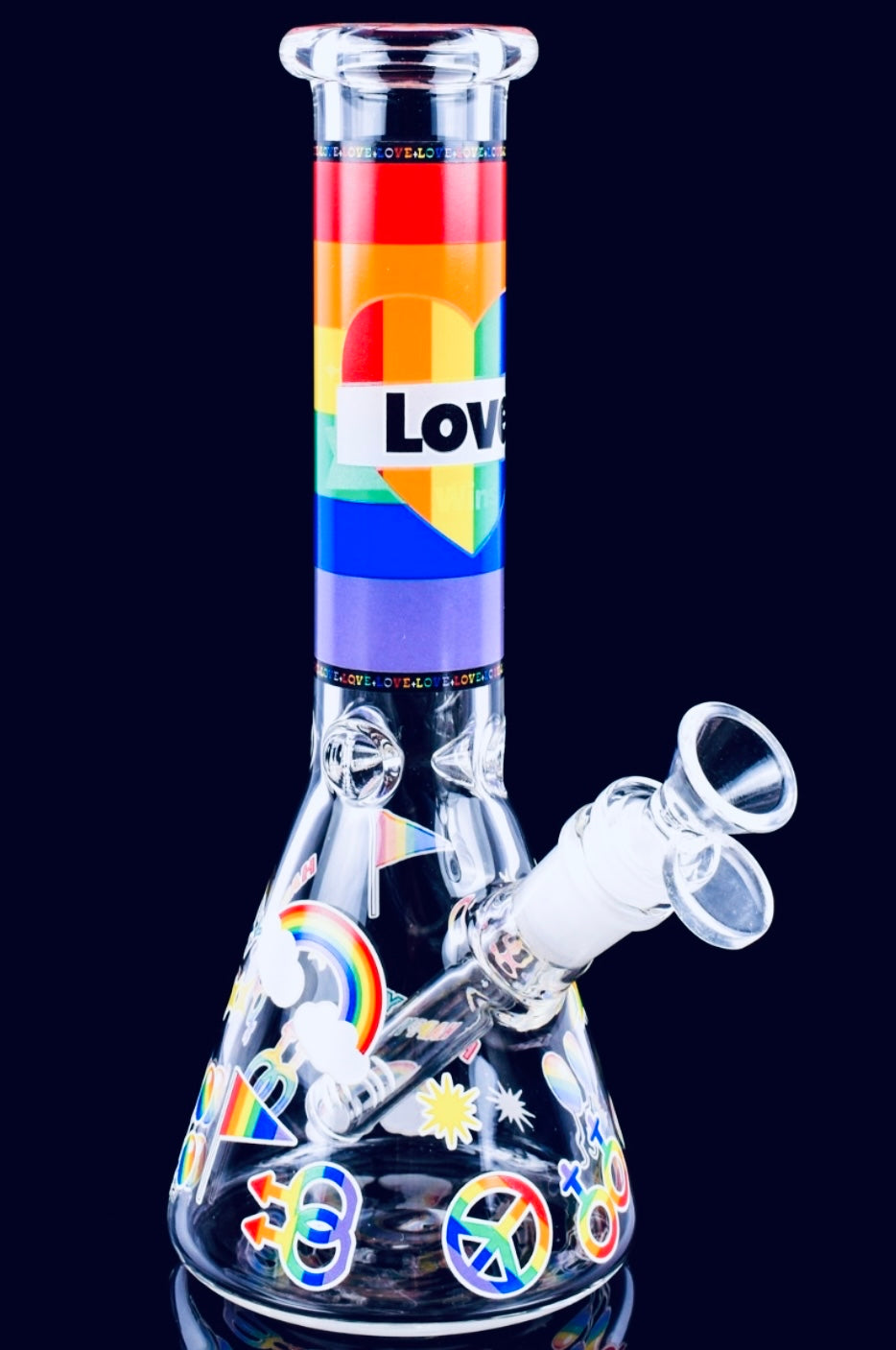 Uniqsmokes 10inch Glass Rainbow Pride Bong