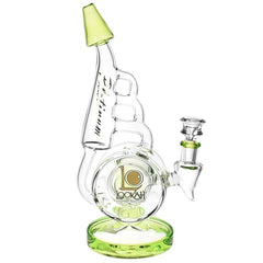 Lookah Glass Horn Recycler Water Pipe | 10.5" | 14mm F - Discreet Smoker