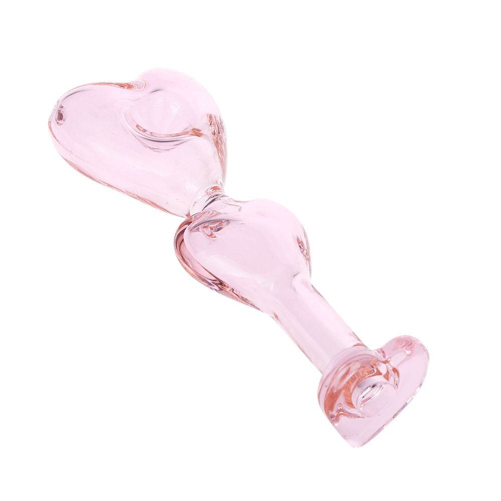 Double Love Glass Hand Pipe - 5.5" - Discreet Smoker