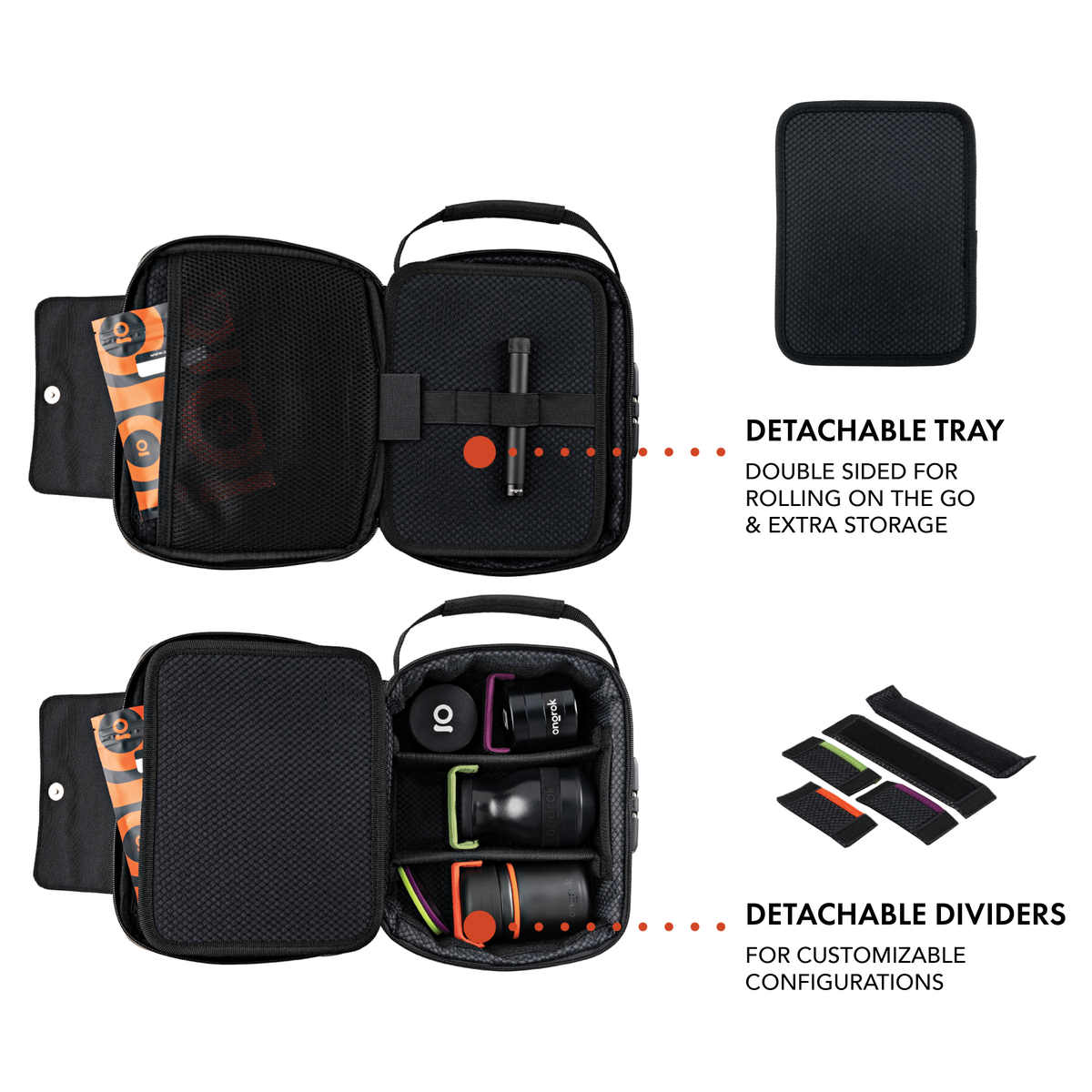 Ongrok Large Carbon-Lined Case with Combo Lock - Discreet Smoker