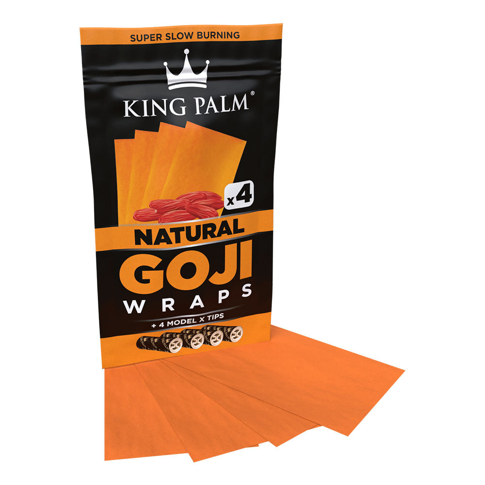 King Palm Goji Wraps & Filter Tips | 4pk | 15pc Display