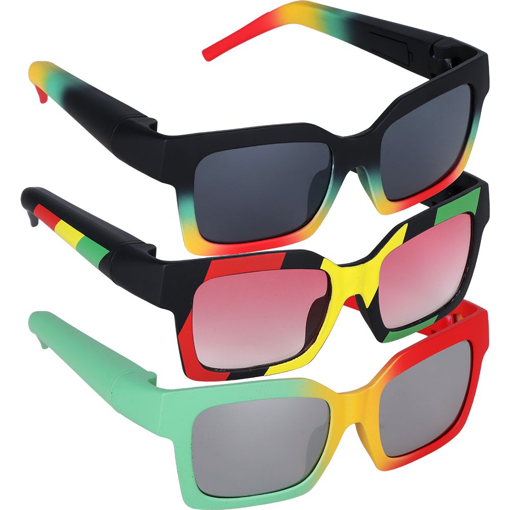 Square Frame Sunglasses with Hidden Storage - Discreet Smoker