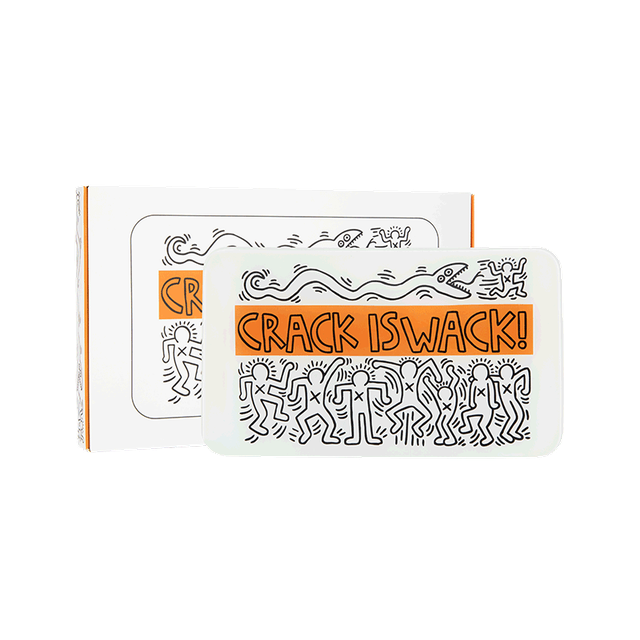 K. Haring Glass Rolling Tray - Discreet Smoker
