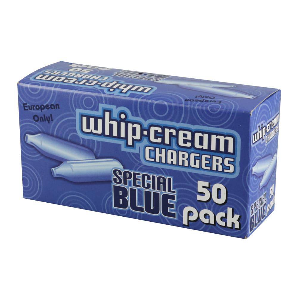 Special Blue Cream Chargers | 50pc Display - Discreet Smoker