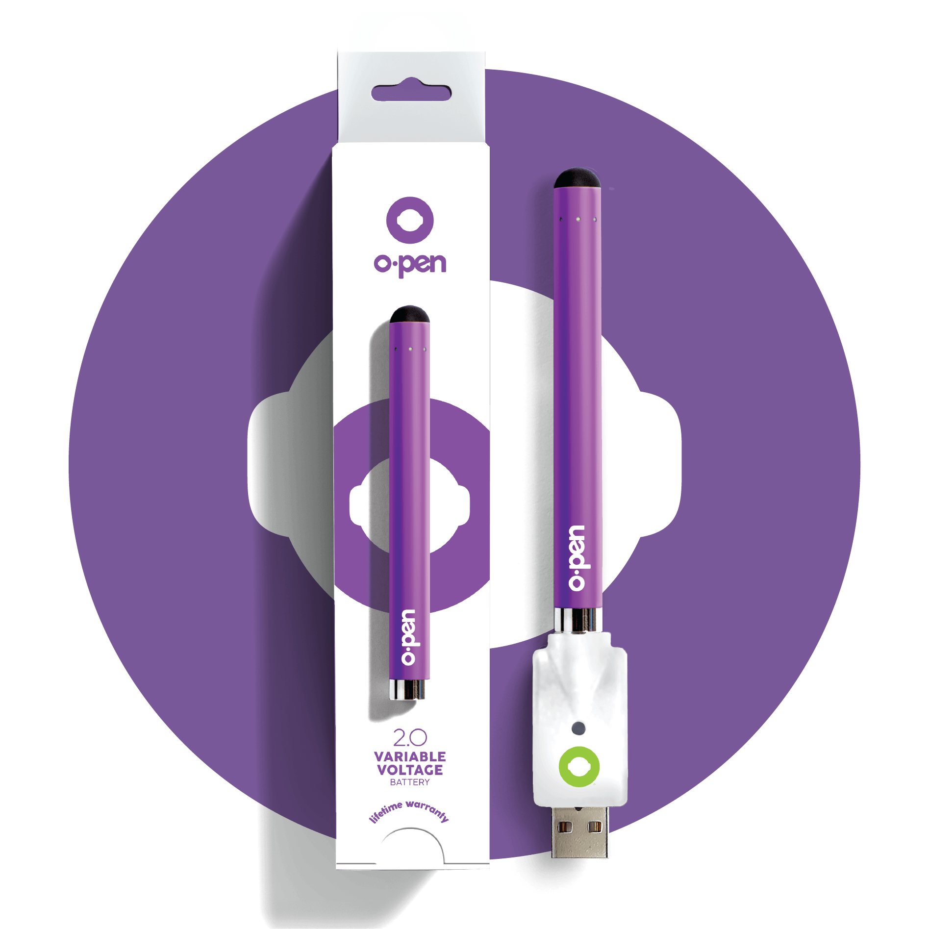 O.pen 2.0 Variable Voltage Vape510-Battery