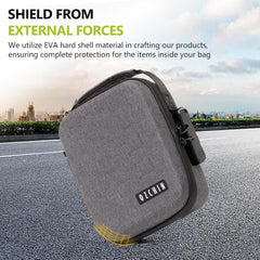 OZCHIN Smell Proof Bag with Combination Lock Shockproof Hard Shell Carrying Case Smoking Tobacco Bag Odorless Pouch Medicine Organizer Case Container Travel