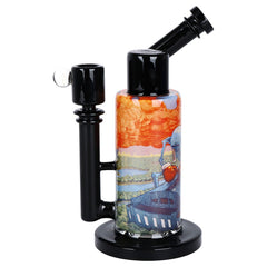 Grateful Dead x Pulsar Inside Print Water Pipe - 8.5" / 14mm F / Boxer - Discreet Smoker