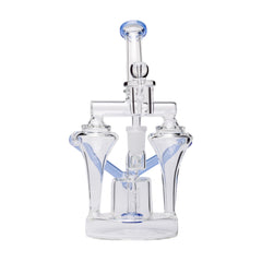 Human Grade Dualing Recycler Glass Rig Water Pipe - Discreet Smoker