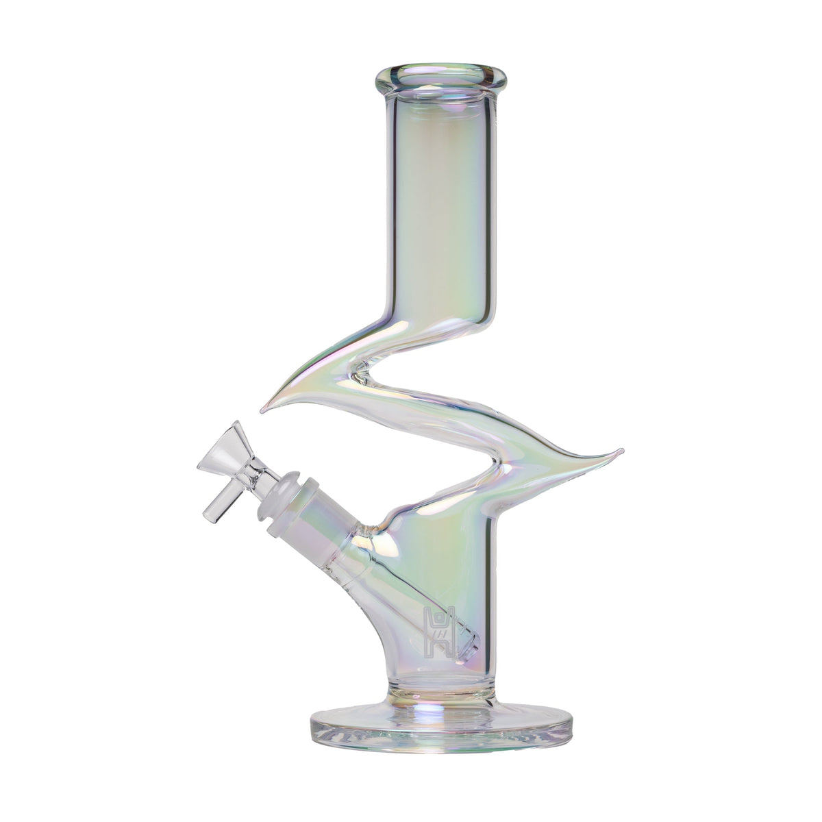 Human Grade Iridescent Zing Water Pipe - Discreet Smoker
