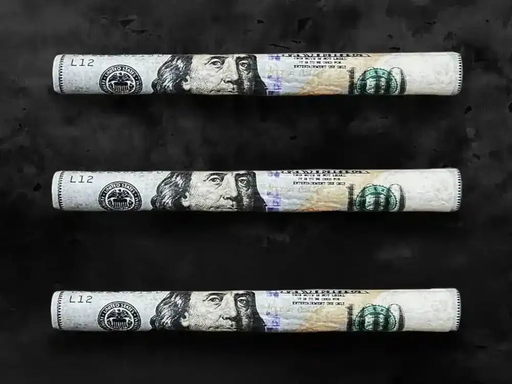 100 Dollar Benny Hemp Blunt Rolls with Filter Tip (3-pack) - Discreet Smoker