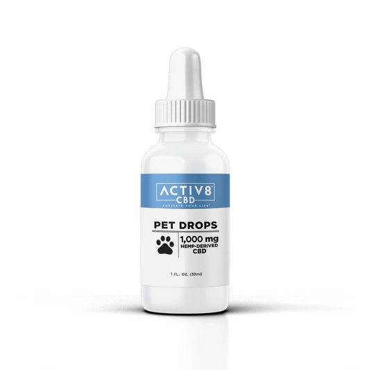 ACTIV8 CBD Pet Drops: 325mg & 1,000mg CBD - Discreet Smoker