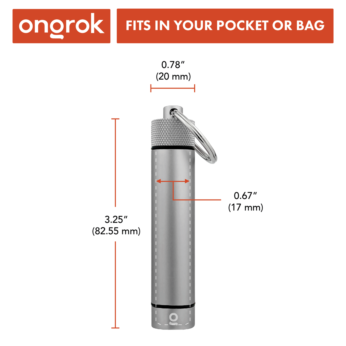 Ongrok Aluminum Storage Keychain - Discreet Smoker