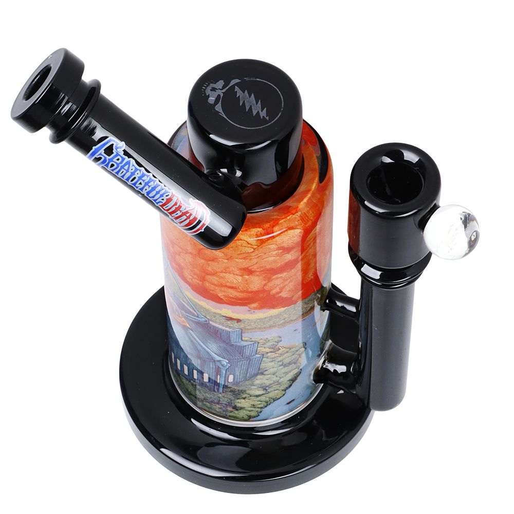Grateful Dead x Pulsar Inside Print Water Pipe - 8.5" / 14mm F / Boxer - Discreet Smoker