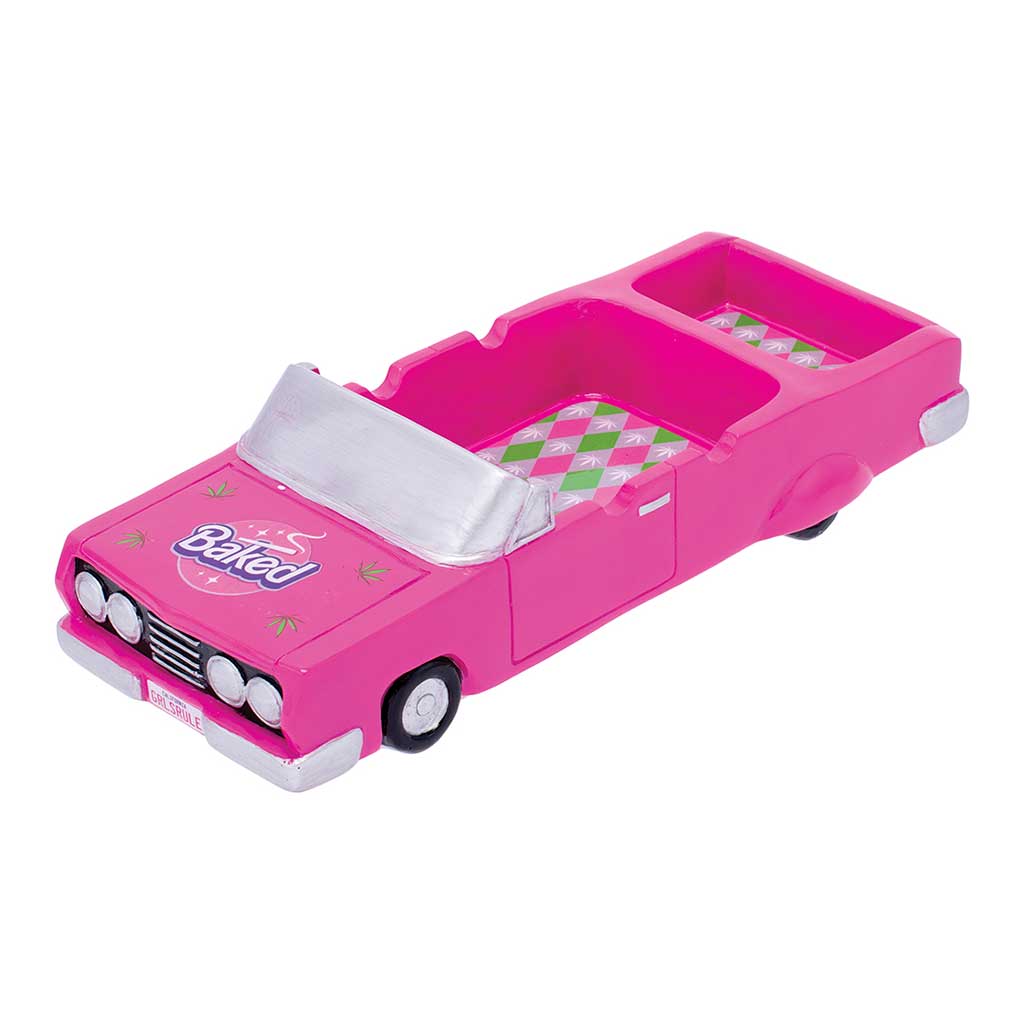 PINK BAKED CONVERTIBLE ASHTRAY