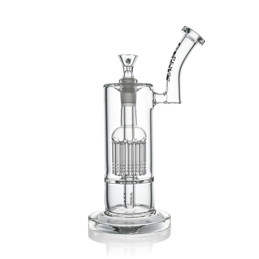 10" Dual Chamber Scientific Bubbler Tree Perc Glass Bong | Croia Glass - Discreet Smoker