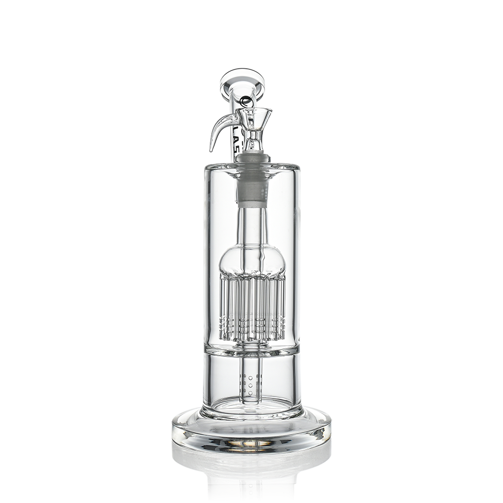 10" Dual Chamber Scientific Bubbler Tree Perc Glass Bong | Croia Glass - Discreet Smoker