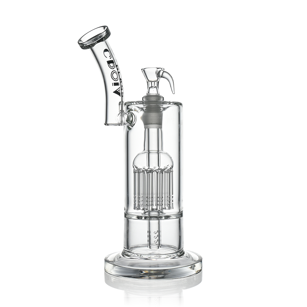 10" Dual Chamber Scientific Bubbler Tree Perc Glass Bong | Croia Glass - Discreet Smoker