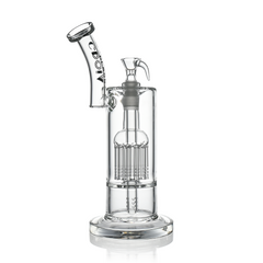 10" Dual Chamber Scientific Bubbler Tree Perc Glass Bong | Croia Glass - Discreet Smoker