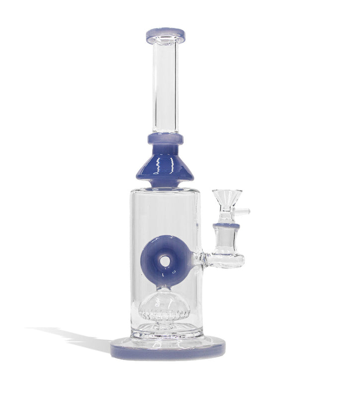 11 Inch Water Pipe with Donut Design and Funnel Bowl, Jade Blue