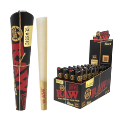 RAW Black Classic Cones - Discreet Smoker