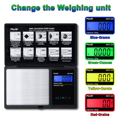 AWS Digital Pocket Scale Series - 200g x 0.01g / Black - Discreet Smoker