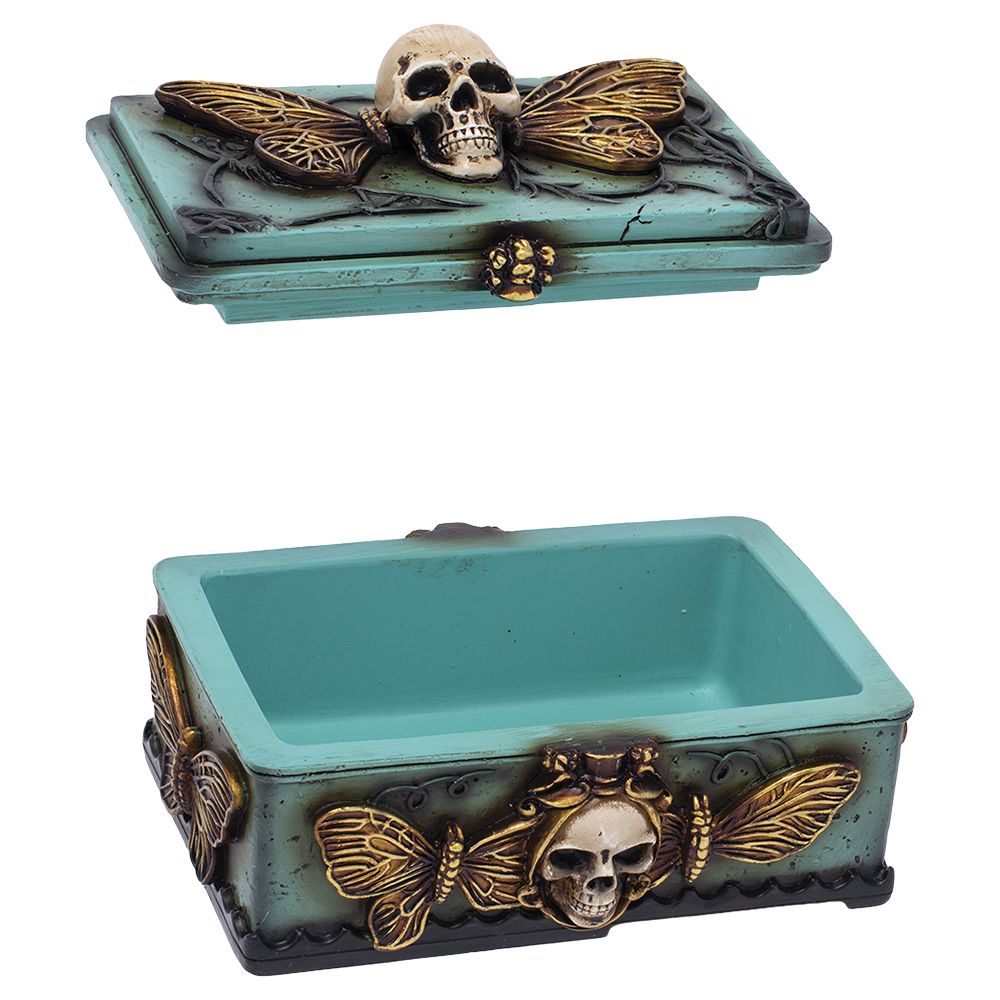 Fujima Death's Head Moth Sarcophagus Resin Stash Box - 5.5"x 4" - Discreet Smoker