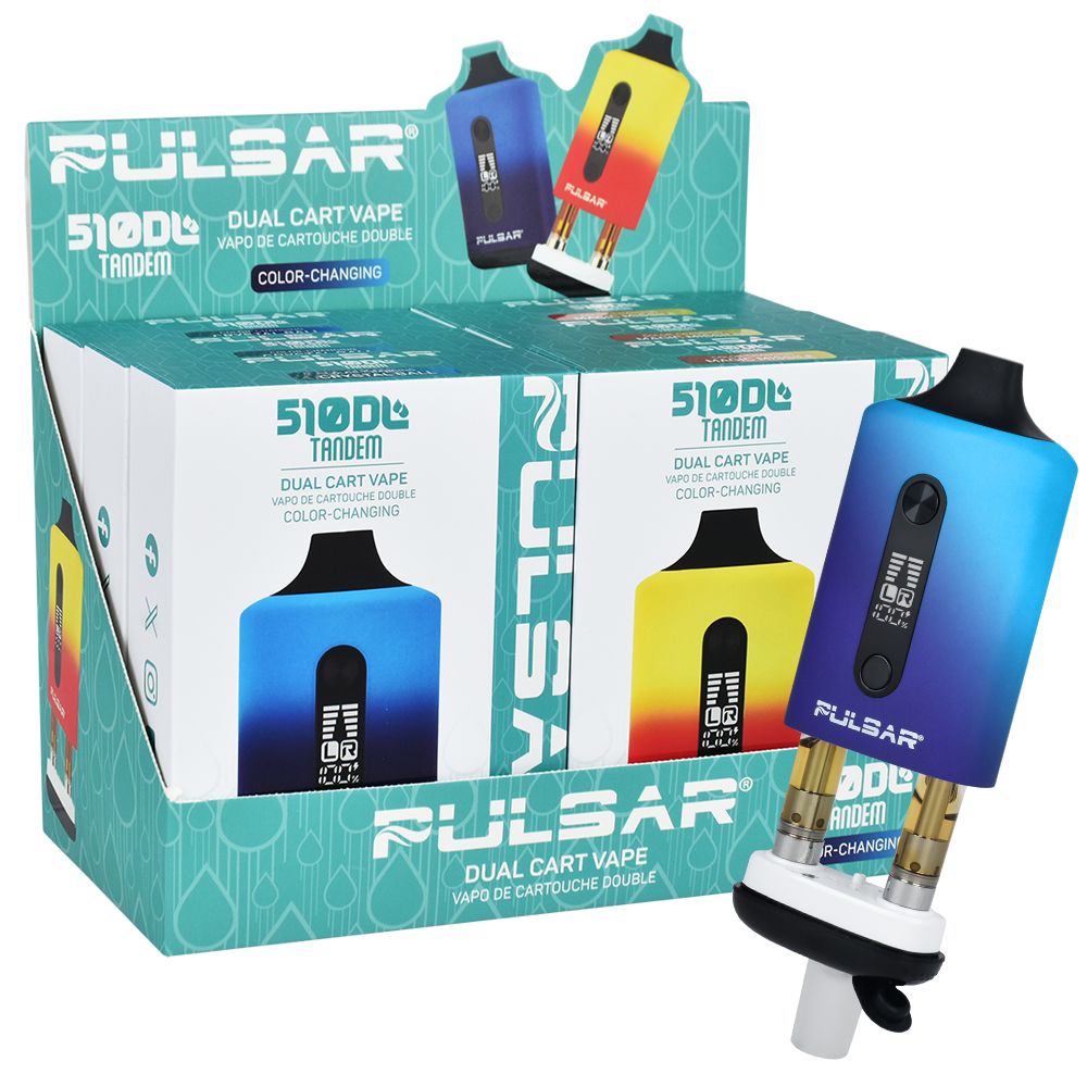 Pulsar 510 DL Tandem Dual Cart Vaporizer | 650mAh - Discreet Smoker