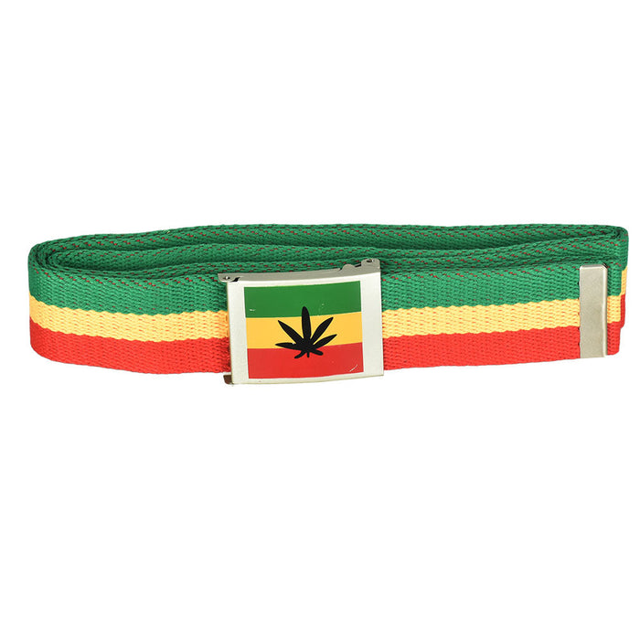 Hemp Leaf Belt | 59", Rasta