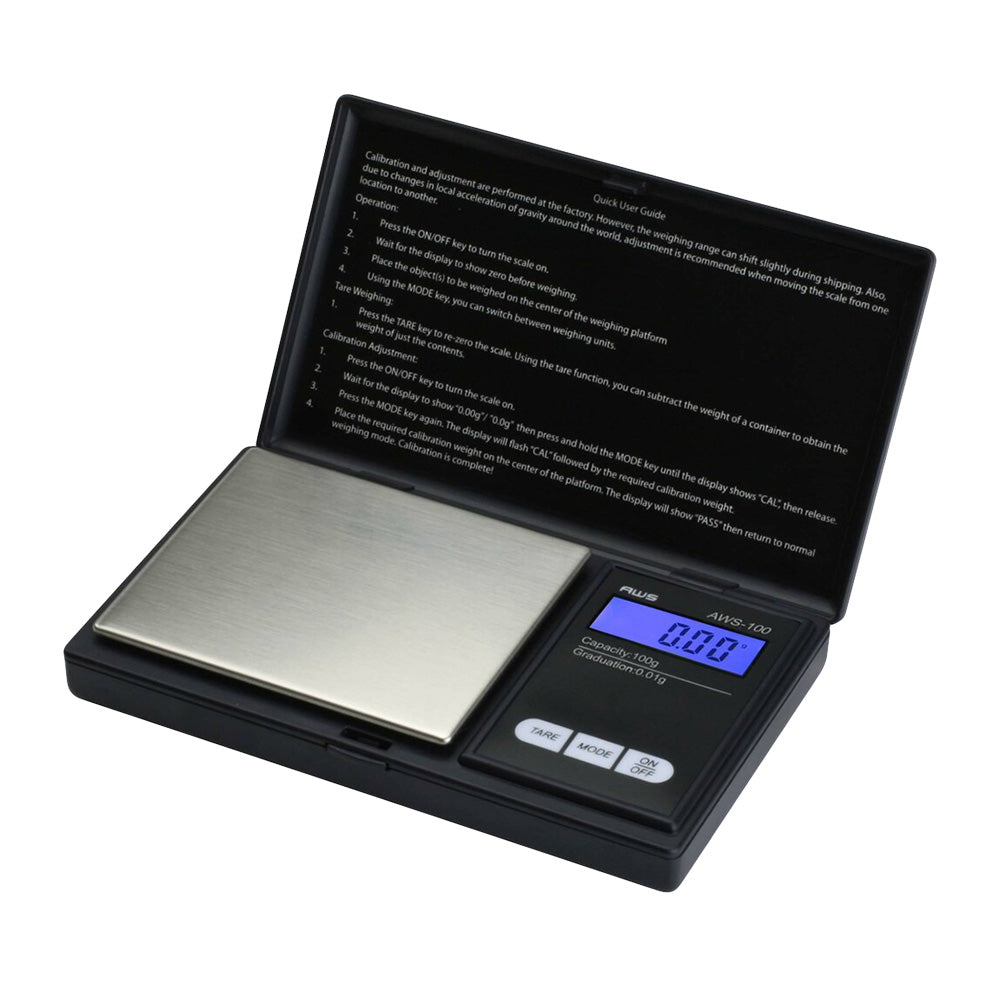 AWS Series Digital Pocket Scale - 100g x 0.01g - Discreet Smoker