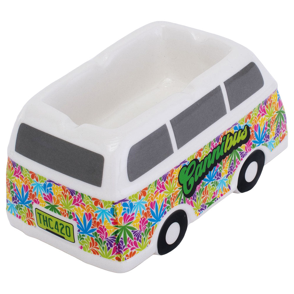Fujima Hippie Bus Ceramic Ashtray - 5.5"x3" - Discreet Smoker