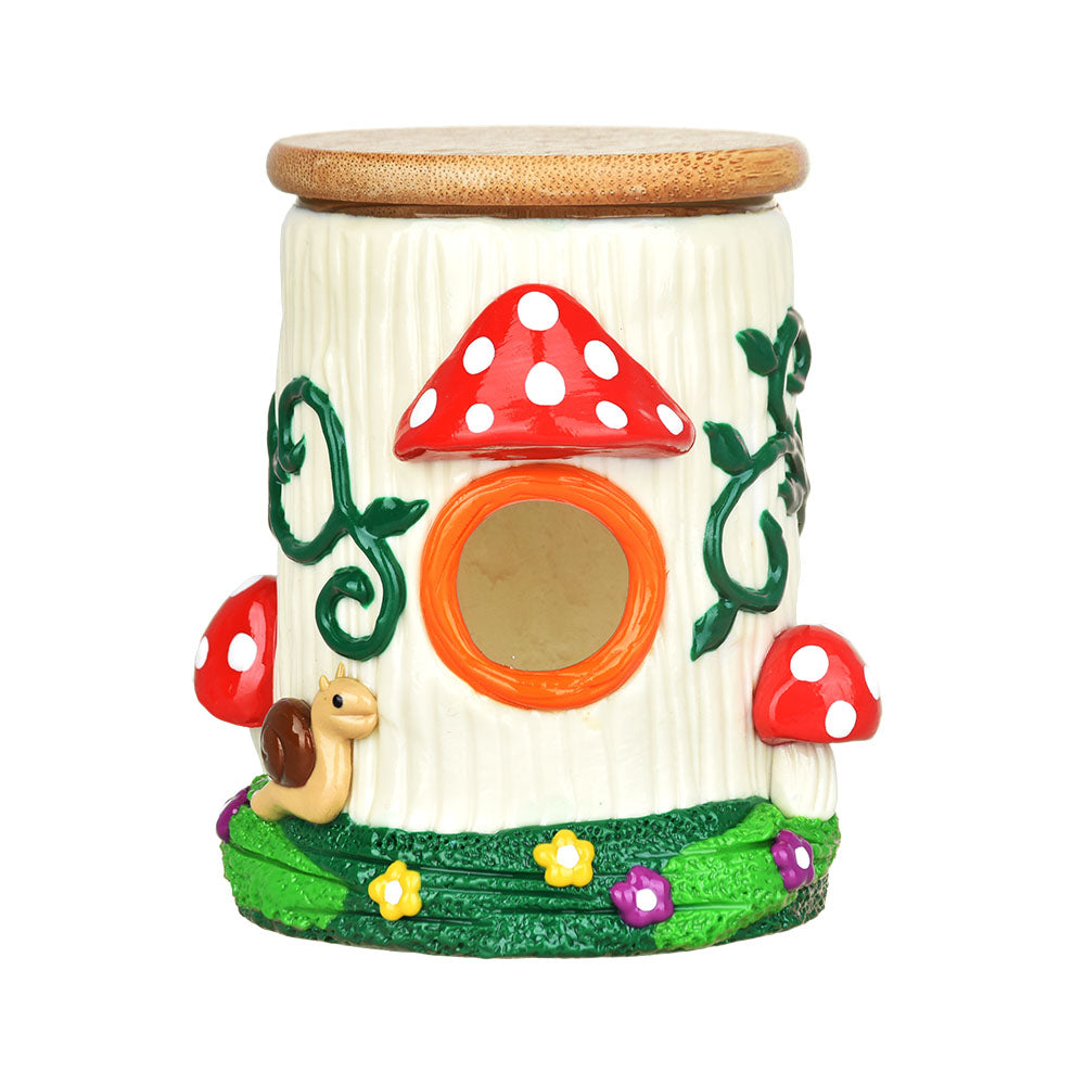 Pulsar Shroom House Glass Jar - 4.25" - Discreet Smoker
