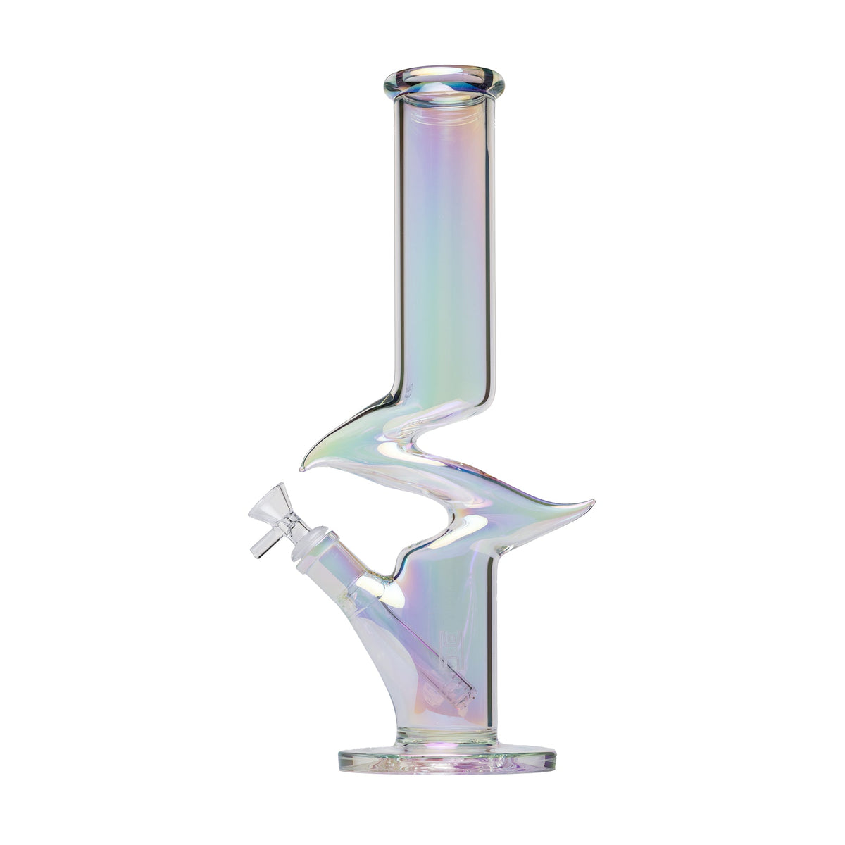Human Grade Iridescent Zing Water Pipe - Discreet Smoker