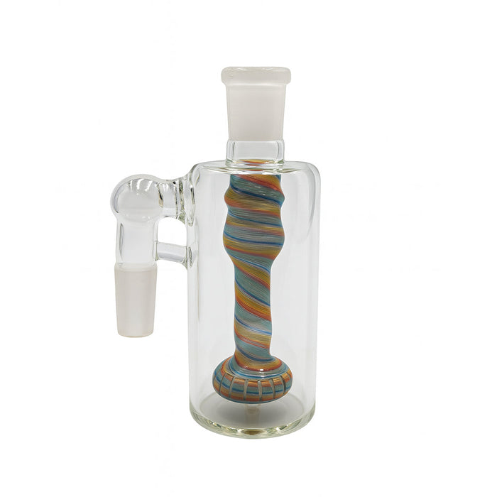 Colorful Swirl Handblown Glass Showerhead Perc Ash Catcher, Coasta