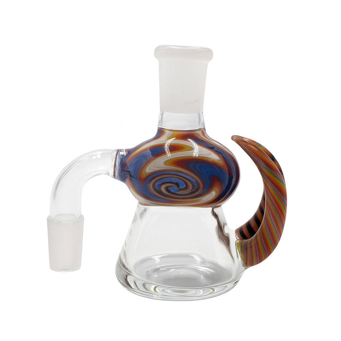 Colorful Swirl Horn Beaker Ash Catcher, Orange