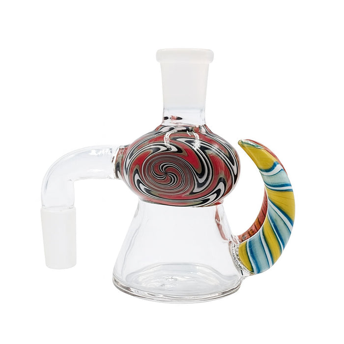 Colorful Swirl Horn Beaker Ash Catcher, Red