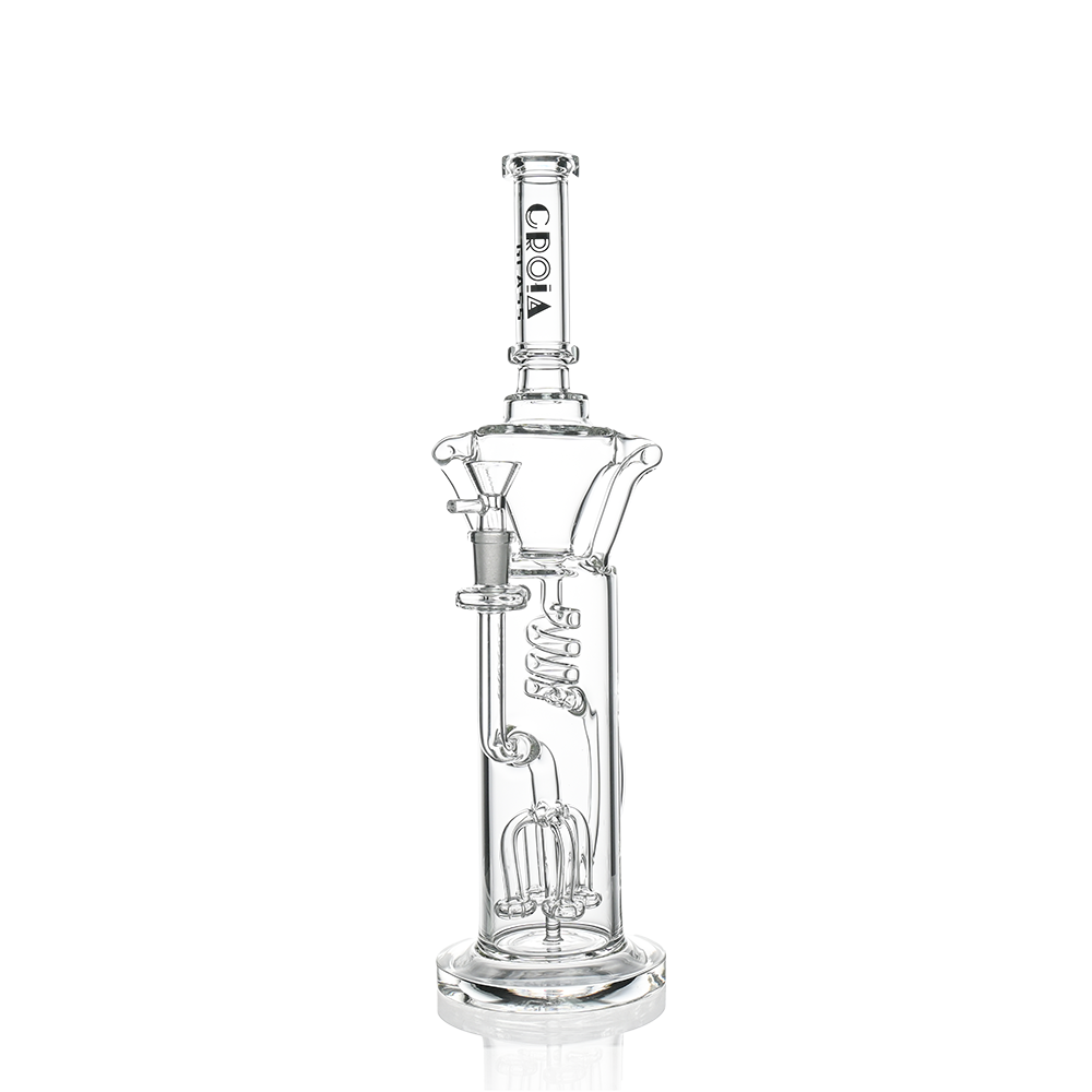 15" Scientific Glass Bong with Tree Perc & Spiral Cooling | Croia Glass - Discreet Smoker
