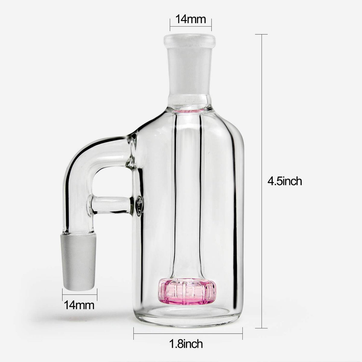 Ash Catcher 90 Degree Pink - Discreet Smoker