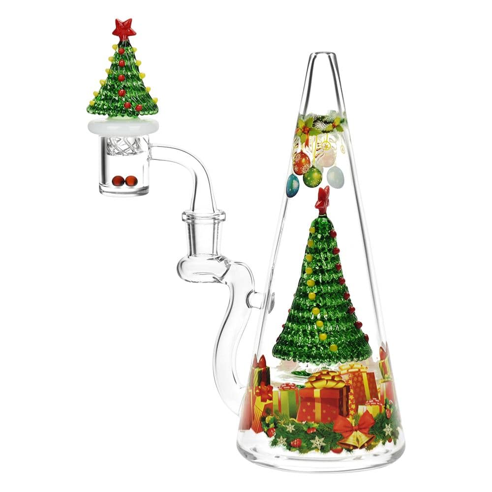Presents Under The Tree Glass Dab Rig Set - 8" / 14mm F - Discreet Smoker