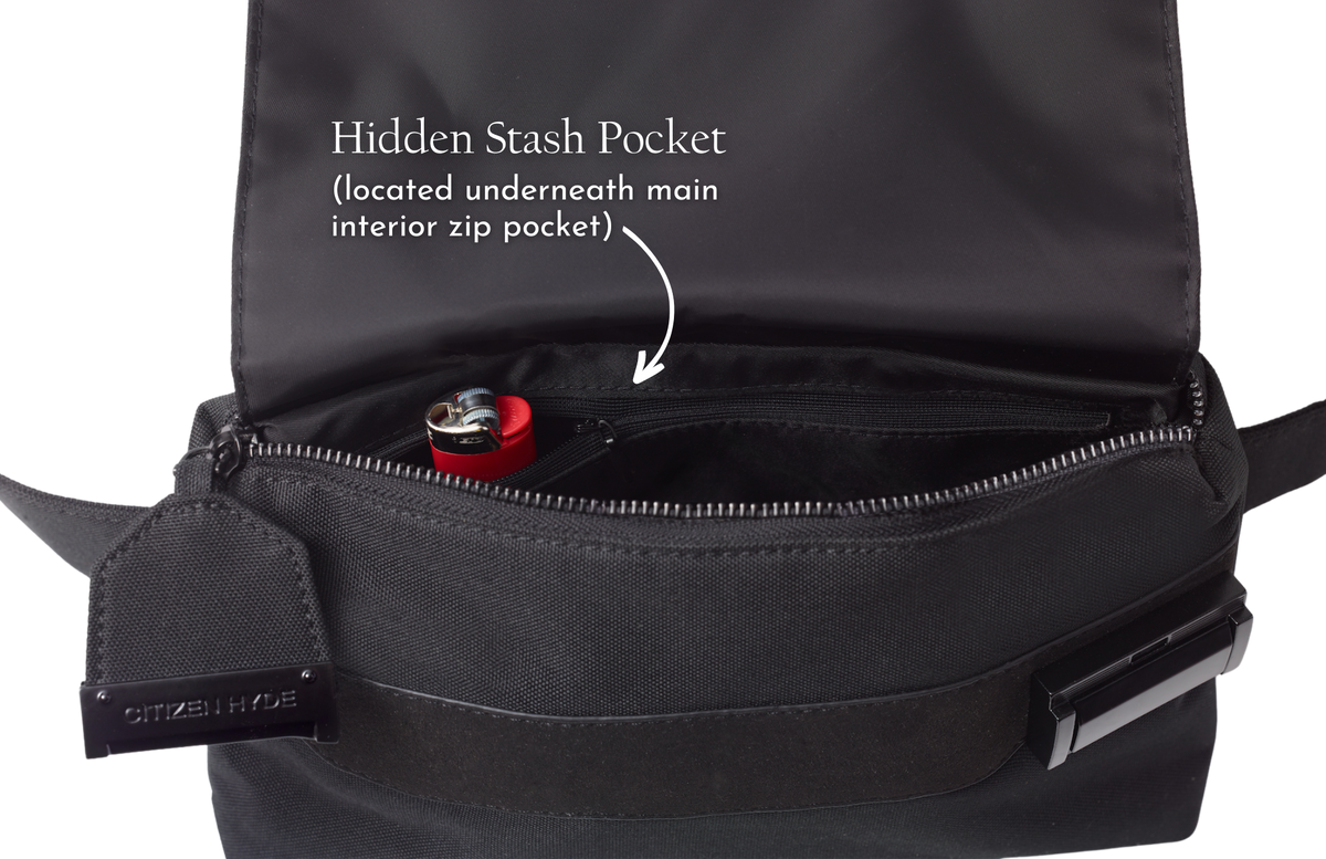 Citizen Hyde Lockable, Odor Resistant Belt Bag, The Marley - Discreet Smoker