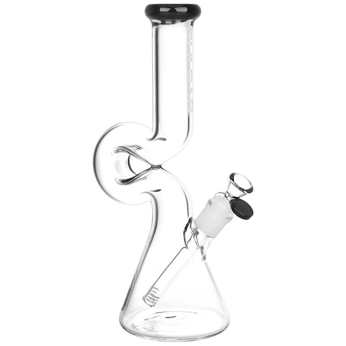 Pulsar Handle Glass Beaker Water Pipe | 12" | 14mm F, Black