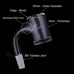 ORIGINAL BEVEL QUARTZ BANGER - 90° DEGREE | BL - Discreet Smoker